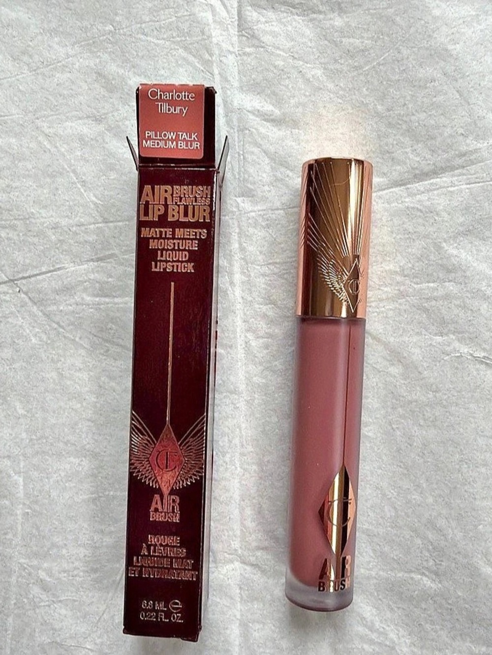 Charlotte Tilbury Airbrush Flawless Lip Blur Pillow Talk Medium Blur Lipstick
